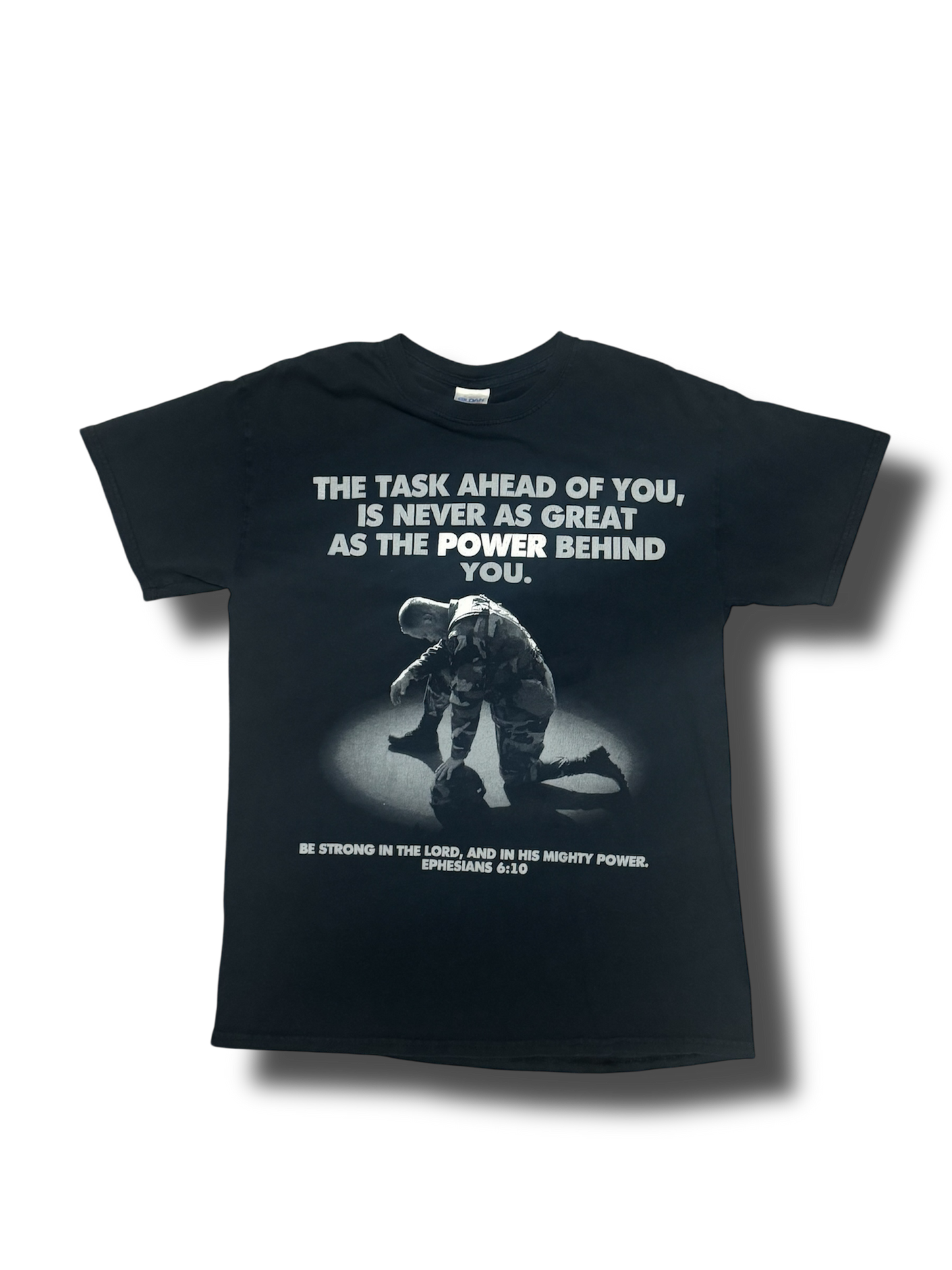 Soldier Praying "Ephesians 6:10"