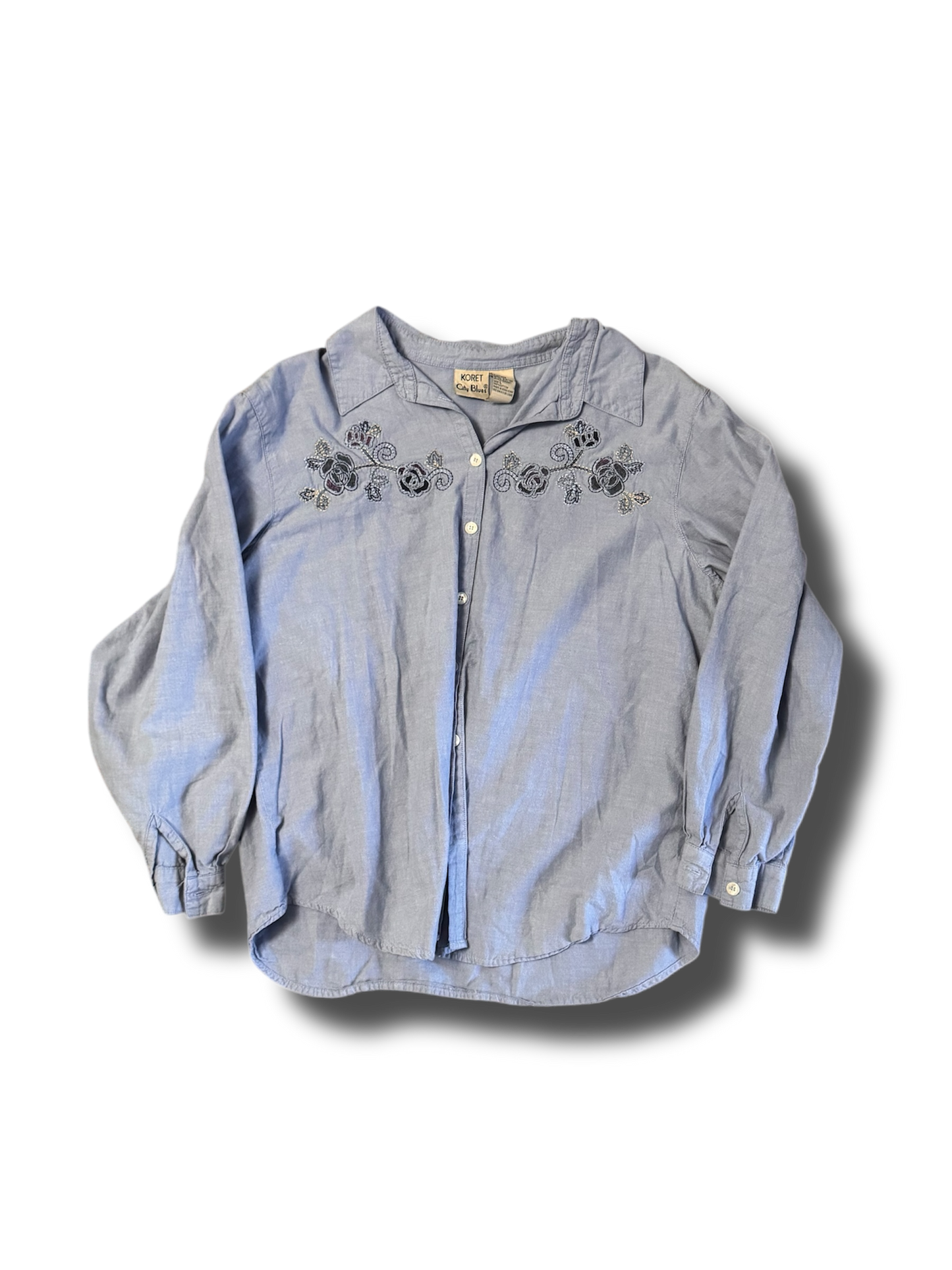 Koret City Blues Embroidered Vintage Button Shirt