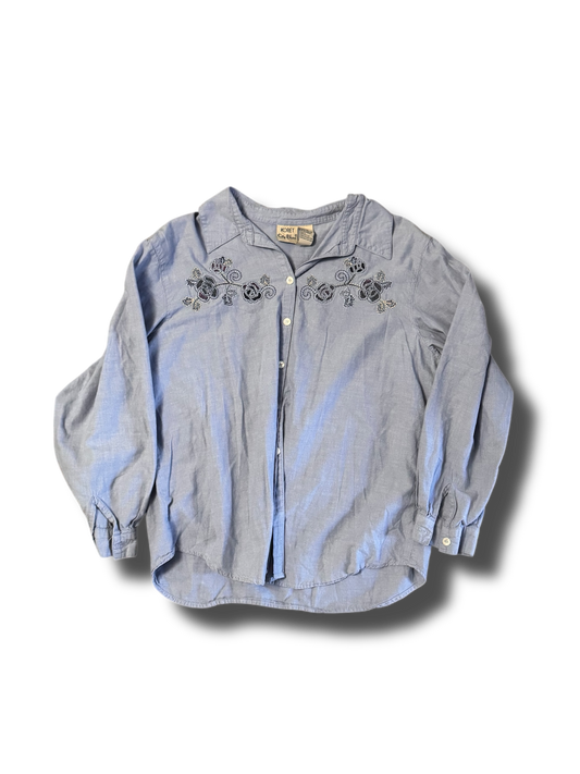 Koret City Blues Embroidered Vintage Button Shirt